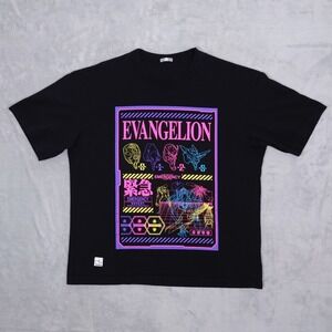 GU Neon Genesis Evangelion T-Shirt Large Boxy Rei Ayanami Anime Manga Black